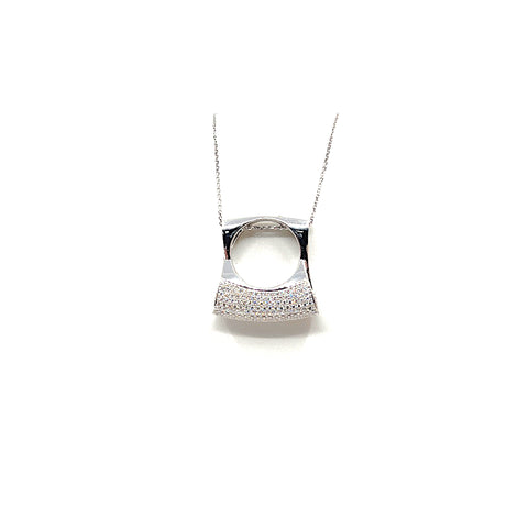 18 Karat white gold diamond necklace with 1.56 carats 235-00019