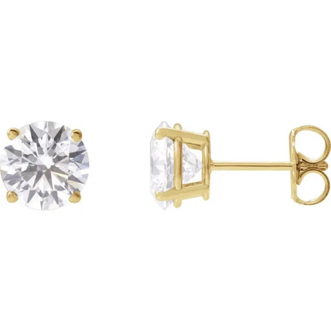 14 Karat White or Yellow Gold 6.00 Carats Lab Grown Diamond Studs