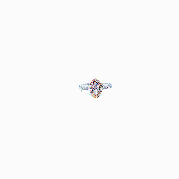14 Karat rose and white gold with 0.54 carat marquise center I1/I 100-00103