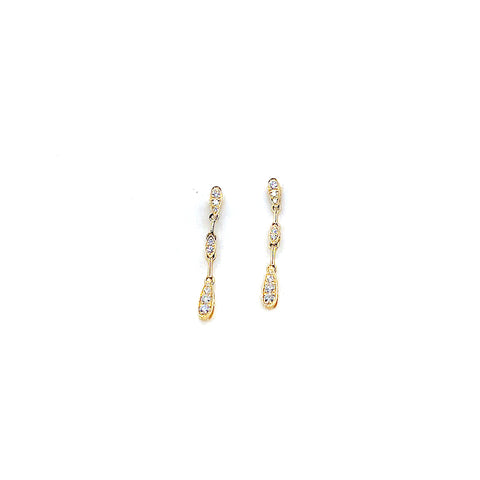 14 Karat yellow gold dangle earrings wit 0.25 carats 150-00513