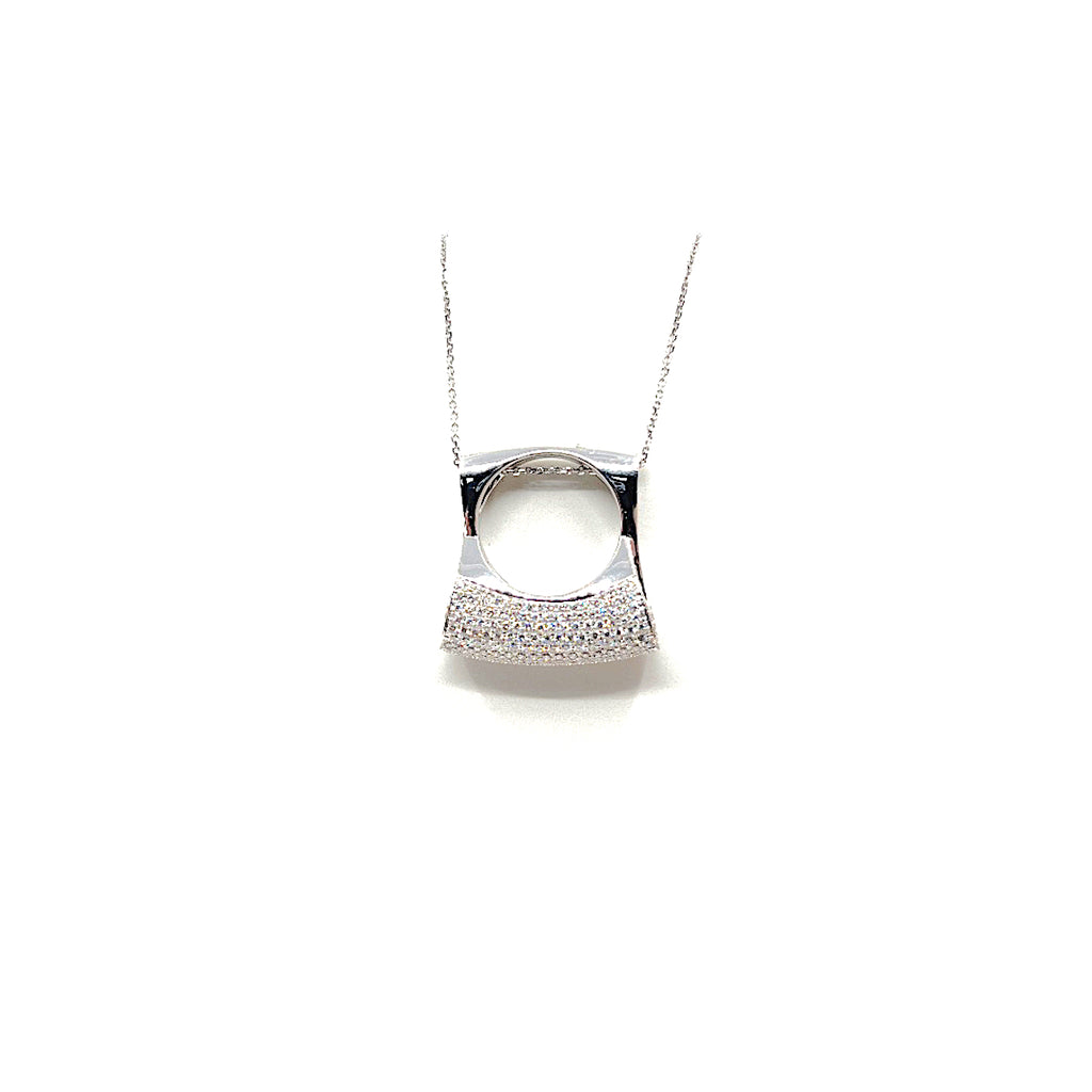 18 Karat white gold diamond necklace with 1.56 carats 235-00019