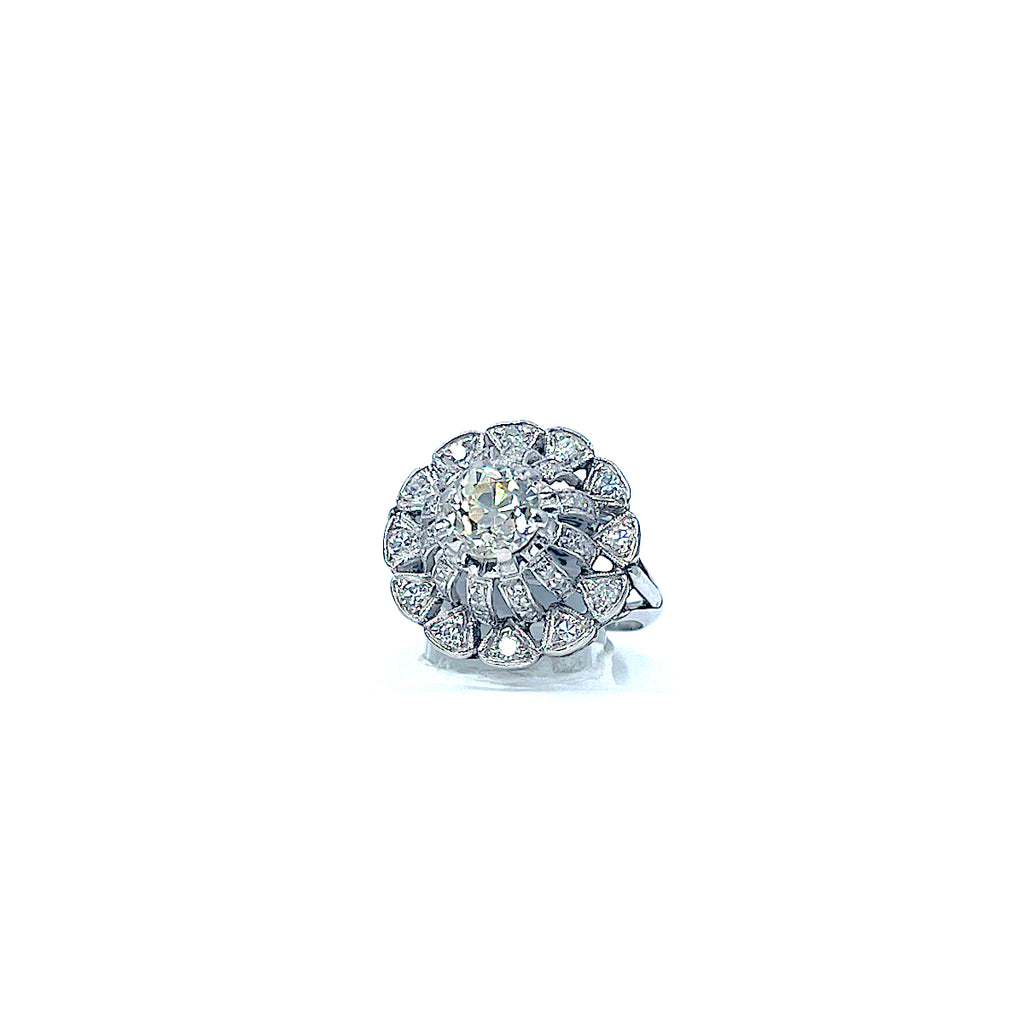 14 Karat White Gold Diamond Ring In The 2.5 Carat Category -  001-100-13000208